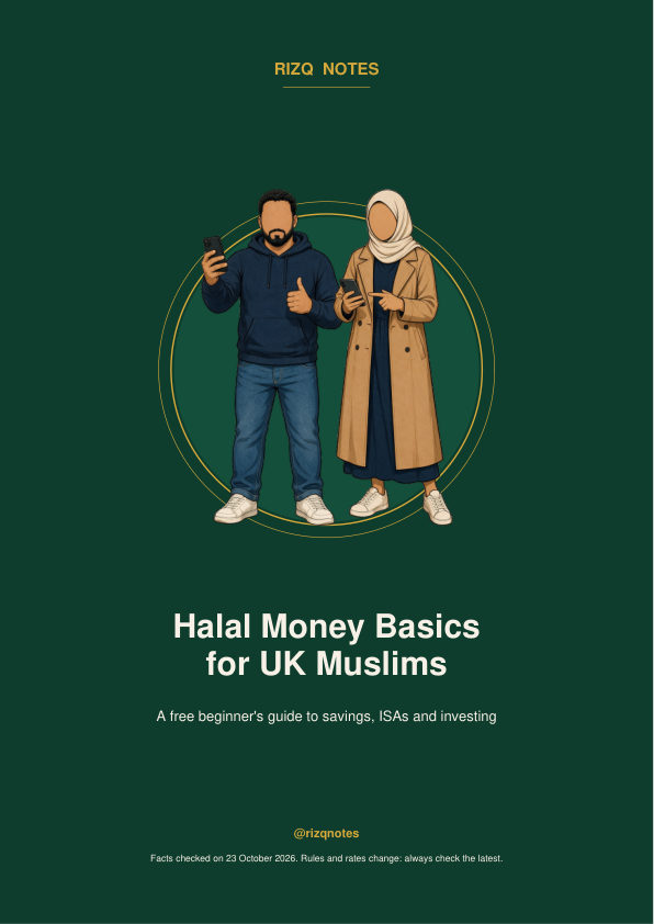 Cover of the guide: Halal Money Basics for UK Muslims