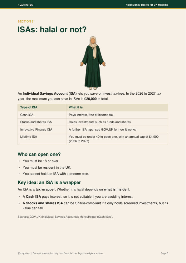 Guide page: ISAs, halal or not?
